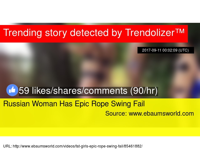 Russian Woman Has Epic Rope Swing Fail